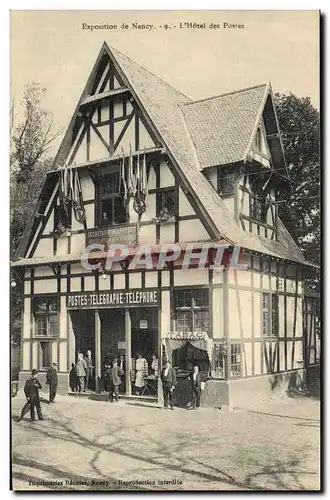 Cartes postales Hotel des Postes Exposition de Nancy