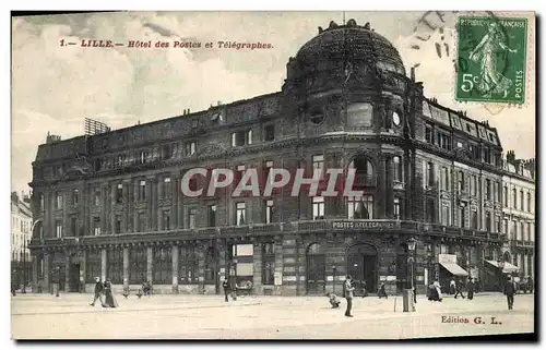 Cartes postales Hotel des Postes et Telegraphes Lille