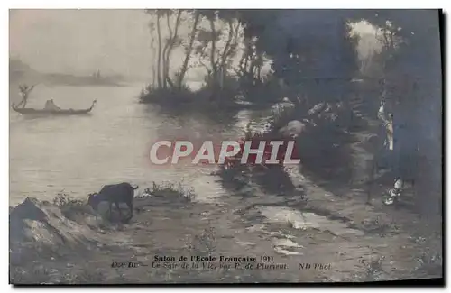 Cartes postales Salon de l&#39Ecole Francaise 1911 Le soir de la vie Plument Publicite Neurdein Photographes Car