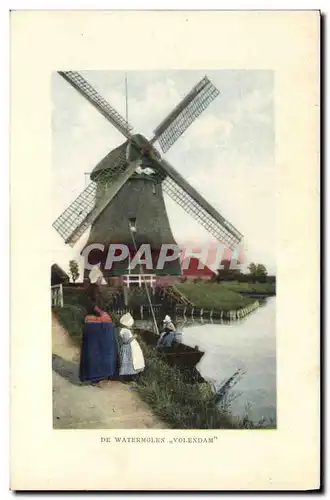 Ansichtskarte AK Moulin a vent De Watermolen Volendam