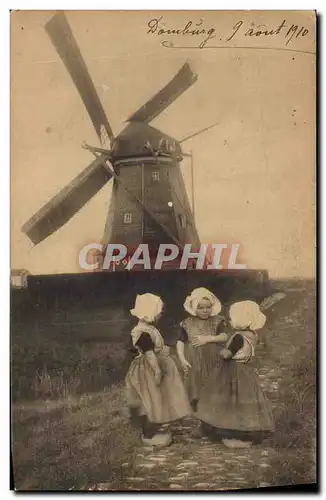 Cartes postales Moulin a vent Enfants