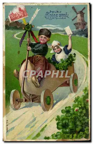 Cartes postales Moulin a vent Enfant Automobile