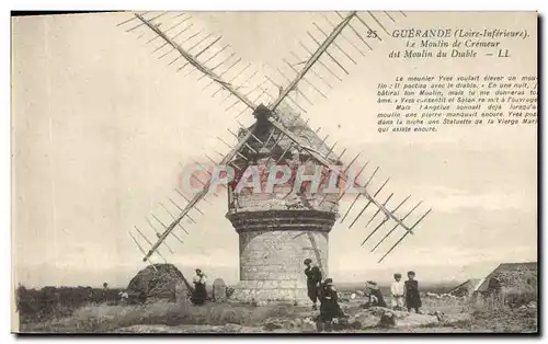 Ansichtskarte AK Moulin a vent Guerande Le Moulin de Cremeur dit Moulin du diable
