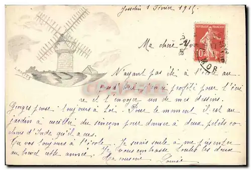 Cartes postales Moulin a vent