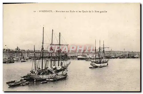 Cartes postales Bordeaux Morutiers sur rade et les quais de la rive gauche