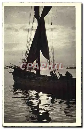 Ansichtskarte AK Bateau Peche a Mediterranee Tartane rentrant au port