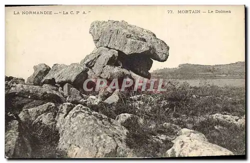 Cartes postales Dolmen Menhir Normandie Mortain Le dolmen