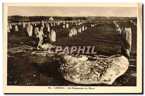 Ansichtskarte AK Dolmen Menhir Carnac Les alignements du Menec