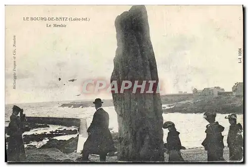 Ansichtskarte AK Dolmen Menhir Le Bourg de Batz Le menhir