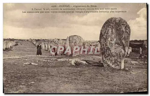 Ansichtskarte AK Dolmen Menhir Carnac Alignements du Menec