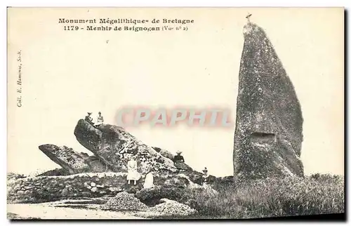 Ansichtskarte AK Dolmen Menhir de Brignogan