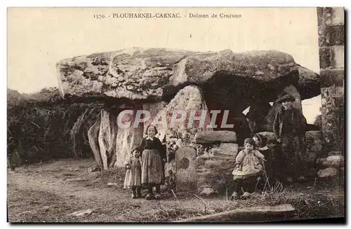 Ansichtskarte AK Dolmen Menhir Plouharnel Carnac Dolmen de Crucuno Enfants