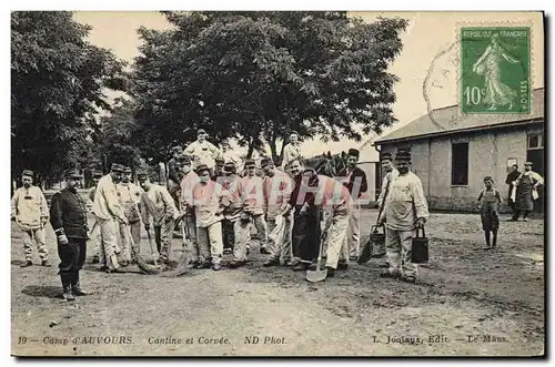 Ansichtskarte AK Militaria Camp d&#39Auvours Cantine et corvee