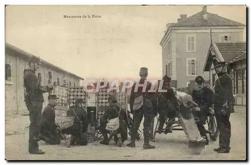 Cartes postales Militaria Manoeuvre de la piece