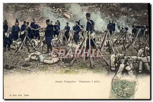 Cartes postales Militaria Chasseurs a pied