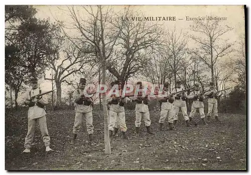 Cartes postales Militaria Exercice du tireur