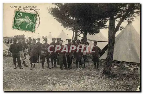 Ansichtskarte AK Militaria Camp de Carpiagne Distribution de vivres