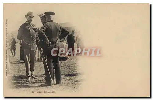 Cartes postales Militaria Officiers etrangers