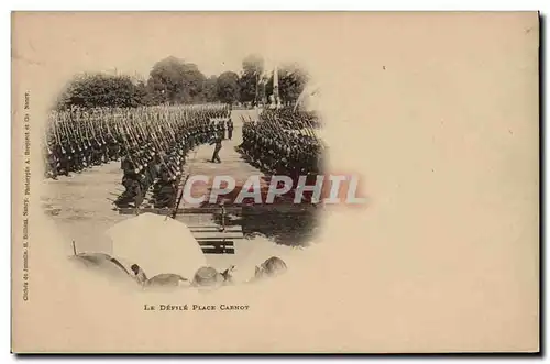 Cartes postales Militaria Le defile Place Carnot