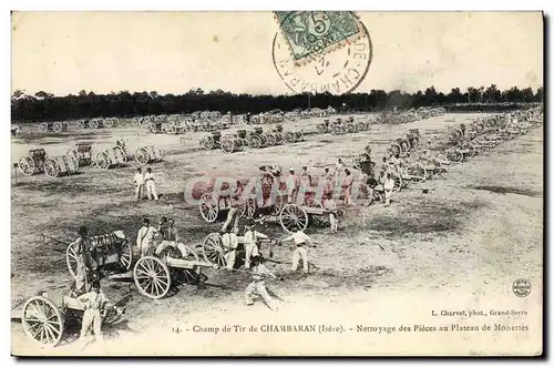 Cartes postales Militaria Champ de tir de Chambaran Nettoyage des pieces au plateau de Monettes