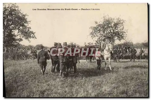 Cartes postales Militaria Grandes Manoeuvres du Nord Ouest Pendant l&#39action