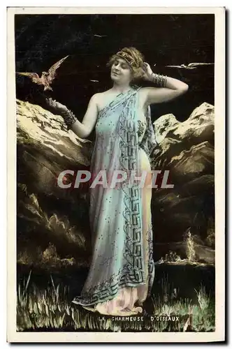 Cartes postales Fantaisie Femme La charmeuse d&#39oiseaux