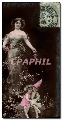 Cartes postales Fantaisie Lutin Femme