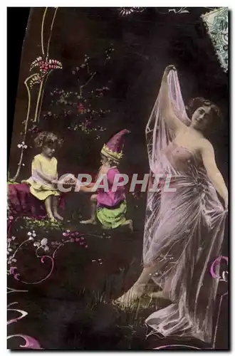 Cartes postales Fantaisie Lutin Femme