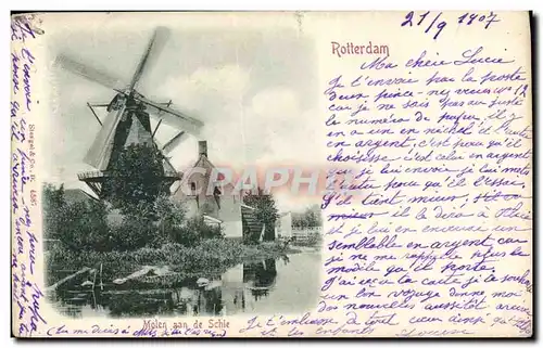 Cartes postales Moulin a vent Rotterdam