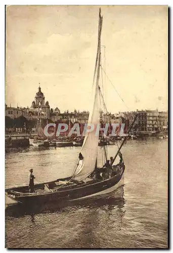 Ansichtskarte AK Bateau de peche Port de la rochelle vers la grosse horloge