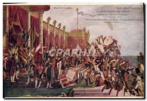 Cartes postales Napoleon 1er Musee de Versailles La distribution des aigles