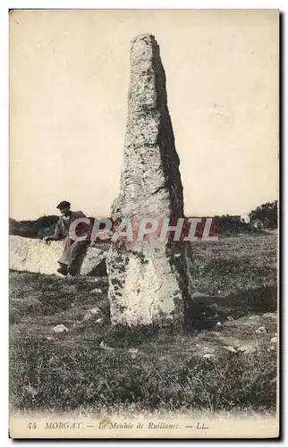 Cartes postales Dolmen Menhir Morgat Le menhir de Ruillanec