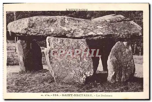 Ansichtskarte AK Dolmen Menhir Saint Nectaire Le dolmen Auvergne