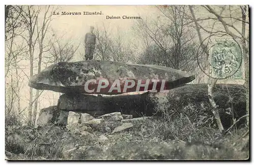 Ansichtskarte AK Dolmen Menhir Morvan Dolmen Chevresse Folklore