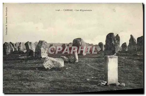 Ansichtskarte AK Dolmen Menhir Carnac les alignements