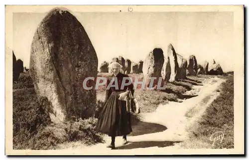 Ansichtskarte AK Dolmen Menhir Carnac Alignements megalithiques de Kermario