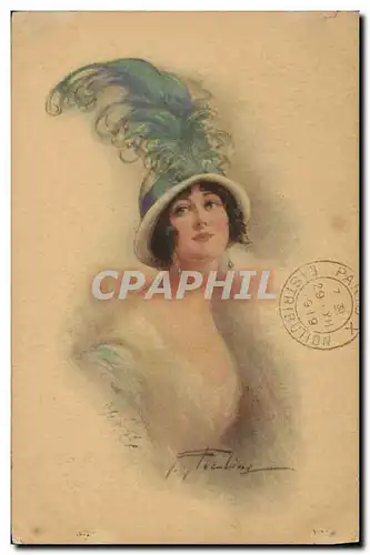 Cartes postales Fantaisie Illustrateur Femme