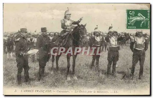 Cartes postales Militaria Cuirassiers Les ordres pour la manoeuvre