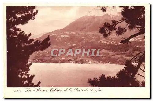 Ansichtskarte AK Cartes Postales Lac d&#39Annecy Talloires et les dents de Lanfon Publicite Annecy Collection Jac