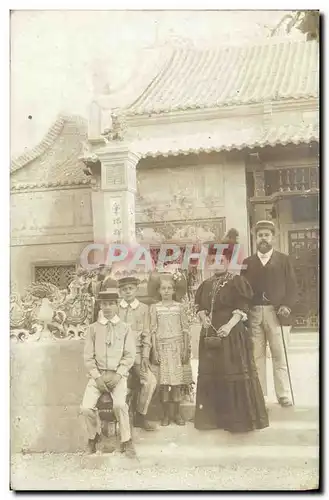 CARTE PHOTO Cartes Postales Laos Annam Pousse Pousse Exposition coloniale Paris