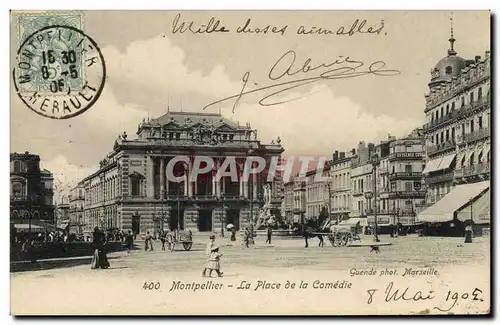 Cartes postales Cartes Postales Carto Philatelic Club Abric Rue Aiguillerie Montpellier La place de la Comedie