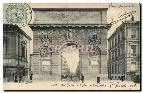 Ansichtskarte AK Cartes Postales Carto Philatelic Club Abric Rue Aiguillerie Montpellier L&#39arc de triomphe