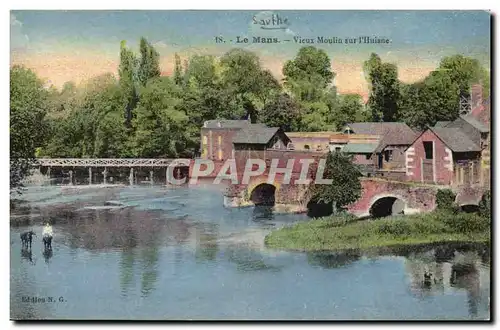 Cartes postales Moulin a eau Le Mans Vieux moulin sur l&#39Huisne