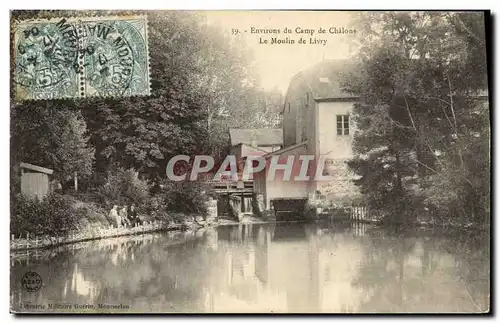 Ansichtskarte AK Moulin a eau Environs du camp de Chalons Le moulin de Livry