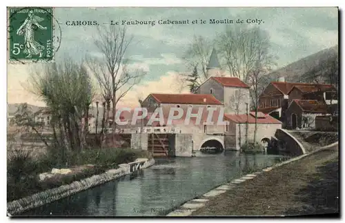 Cartes postales Moulin a eau Cahors Le faubourg Cabessut et le moulin de Coty