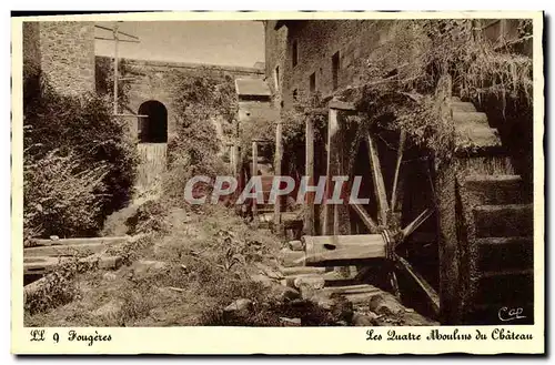 Ansichtskarte AK Moulin a eau Fougeres Les quatre moulins du chateau