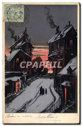 Cartes postales Contre la lumiere Village