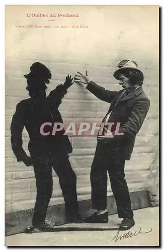 Cartes postales L&#39ombre du pochard Alcool