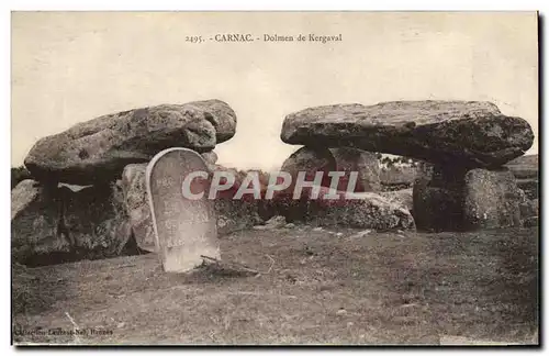 Cartes postales Dolmen Menhir Carnac Dolmen de Kergaval