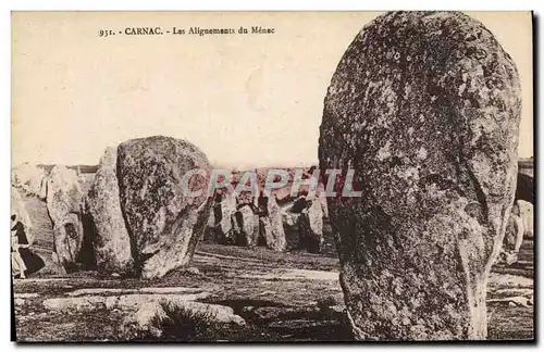 Ansichtskarte AK Dolmen Menhir Carnac Les alignements du Menec